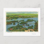 Uitzicht van de internationale brug briefkaart (Voorkant)