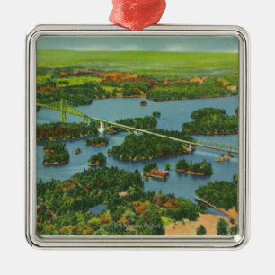 Uitzicht van de internationale brug metalen ornament