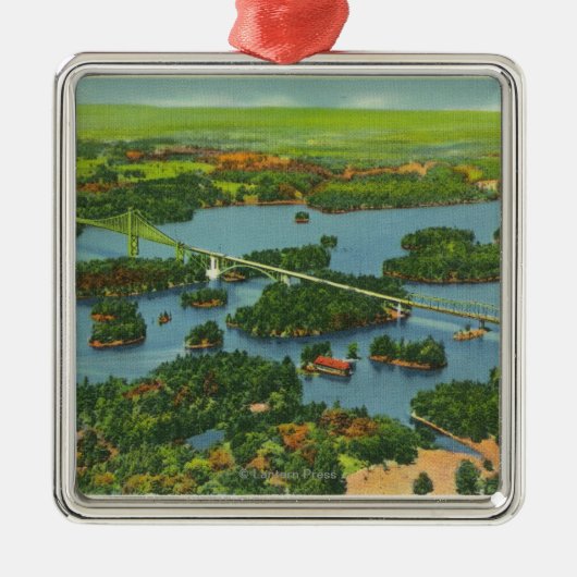 Uitzicht van de internationale brug metalen ornament (Voorkant)