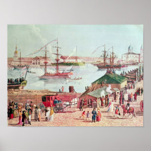 Uitzicht van de Isaac-brug Poster