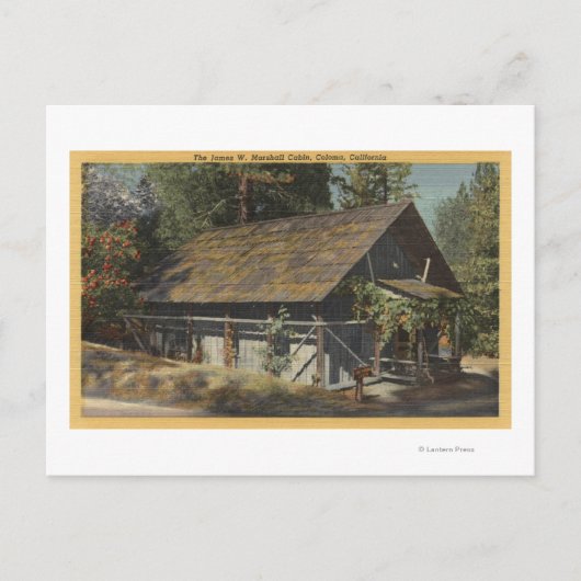 Uitzicht van de James W. Marshall Cabin Briefkaart (Voorkant)