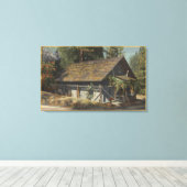 Uitzicht van de James W. Marshall Cabin Canvas Afdruk (Insitu (Houten vloer))