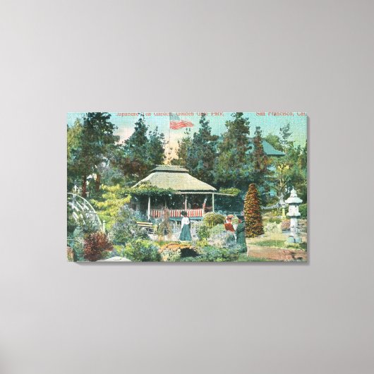 Uitzicht van de Japanse Tea Garden Canvas Afdruk (Voorkant)