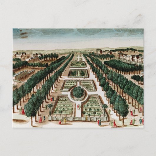 Uitzicht van de Jardin des Plantes Briefkaart (Voorkant)