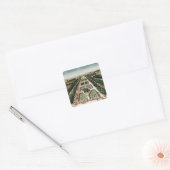 Uitzicht van de Jardin des Plantes Vierkante Sticker (Envelop)