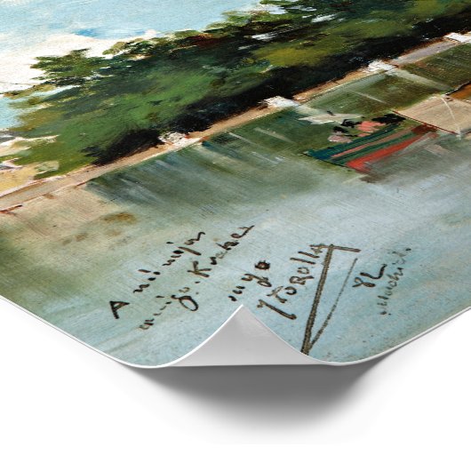 Uitzicht van de Jetty | Joaquín Sorolla Poster (Hoek)