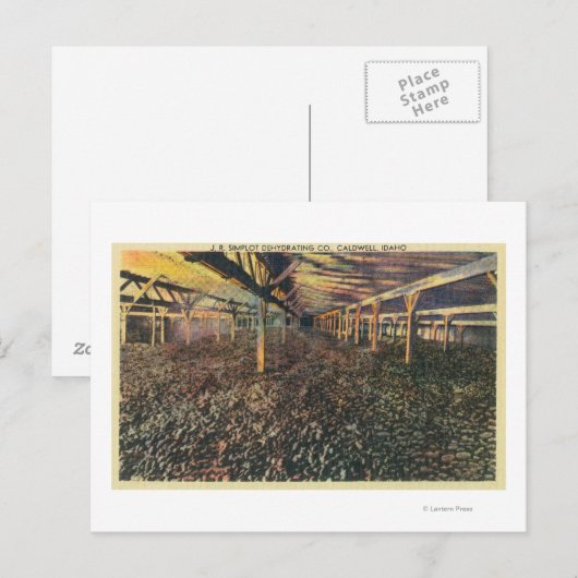 Uitzicht van de JR Simplot Dehydrating Co. Briefkaart (Voorkant / Achterkant)
