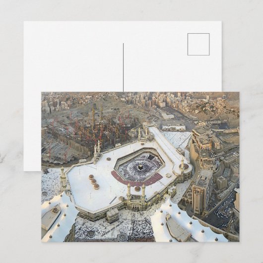 Uitzicht van de Ka'aba, Masjid al-Haram & Mekka Briefkaart (Voorkant / Achterkant)