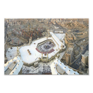 Uitzicht van de Ka'aba, Masjid al-Haram & Mekka Foto Afdruk