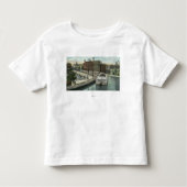 Uitzicht van de kanaalboten over het aquaduct kinder shirts (Voorkant)