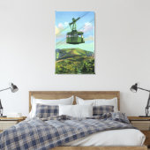 Uitzicht van de kanon Mt Tram Ascending Canvas Afdruk (Insitu (Slaapkamer))