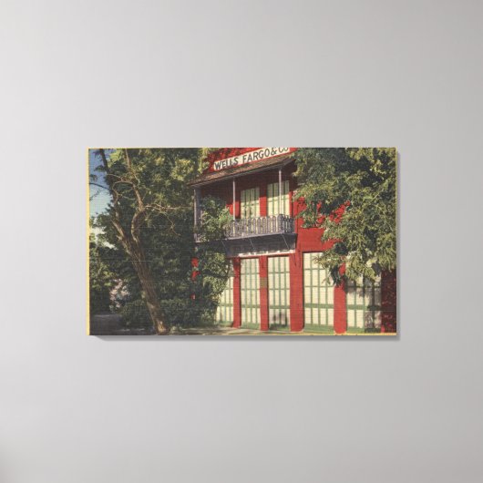 Uitzicht van de Kantoor Old Wells-Fargo (1855) Canvas Afdruk (Voorkant)