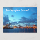 Uitzicht van de Kaohsiung Container Port op het ti Briefkaart (Voorkant)
