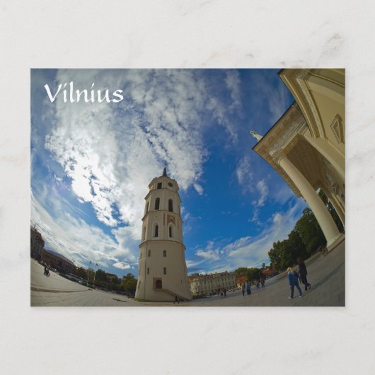 Uitzicht van de kathedraal Basilica, Vilnius Litou Briefkaart (Voorkant)