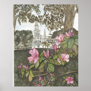 Uitzicht van de kathedraal poster