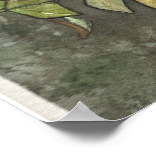 Uitzicht van de kathedraal poster (Hoek)