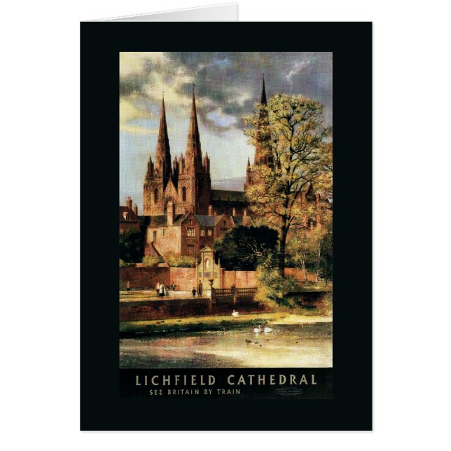 Uitzicht van de kathedraal van Lichfield (Voorkant)