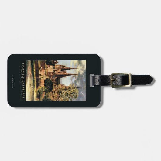 Uitzicht van de kathedraal van Lichfield Bagagelabel (Voorkant horizontaal)