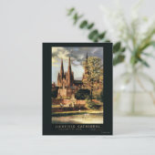 Uitzicht van de kathedraal van Lichfield Briefkaart (Staand voorkant)