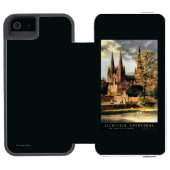 Uitzicht van de kathedraal van Lichfield Incipio iPhone Portemonnee Hoesje (Agenda Open)