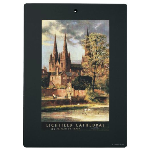 Uitzicht van de kathedraal van Lichfield Klembord (Achterkant)