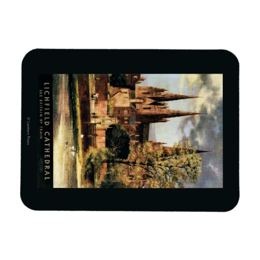 Uitzicht van de kathedraal van Lichfield Magneet (Horizontaal)