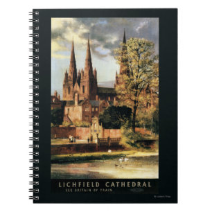 Uitzicht van de kathedraal van Lichfield Notitieboek