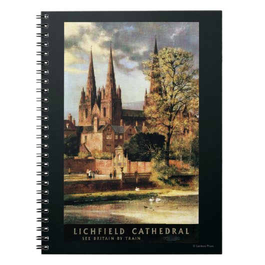 Uitzicht van de kathedraal van Lichfield Notitieboek (Voorkant)