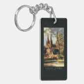 Uitzicht van de kathedraal van Lichfield Sleutelhanger (Voorkant Links)