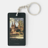 Uitzicht van de kathedraal van Lichfield Sleutelhanger (achterkant)