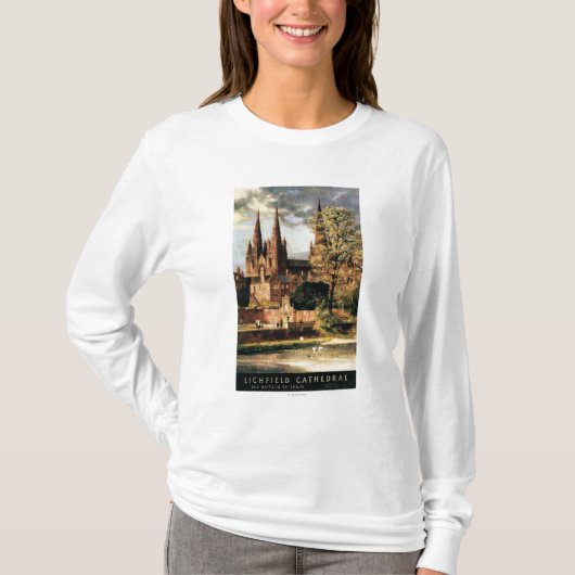 Uitzicht van de kathedraal van Lichfield T-shirt (Voorkant)