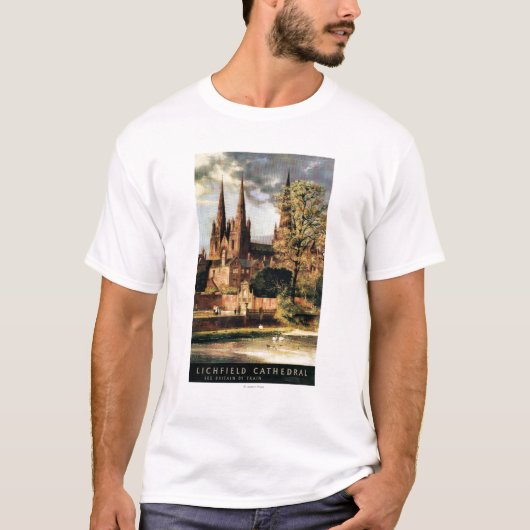 Uitzicht van de kathedraal van Lichfield T-shirt (Voorkant)