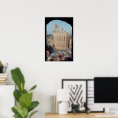 Uitzicht van de kathedraal van Sainte-Cecile Poster (Thuiskantoor)
