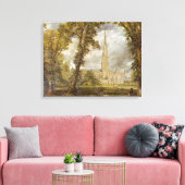 Uitzicht van de kathedraal van Salisbury (door Joh Canvas Afdruk (Insitu (Woonkamer))
