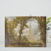 Uitzicht van de kathedraal van Salisbury (door Joh Kaart (Staand voorkant)