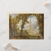 Uitzicht van de kathedraal van Salisbury (door Joh Kaart (Voorkant / Achterkant in situ)