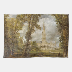 Uitzicht van de kathedraal van Salisbury (Engelse Theedoek