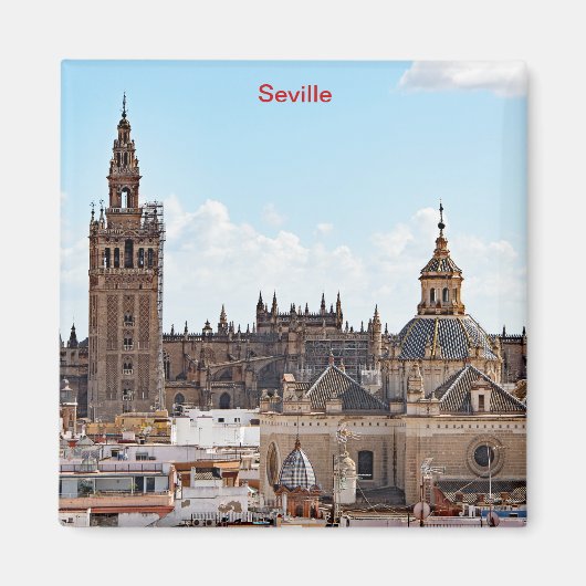 Uitzicht van de kathedraal van Sevilla Magneet (Voorkant)