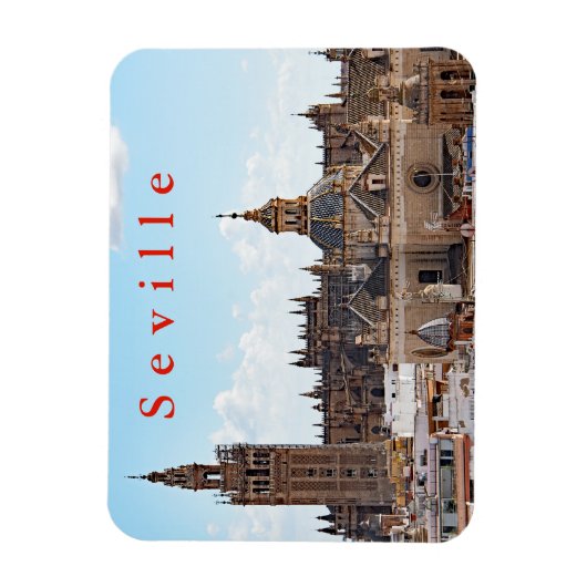 Uitzicht van de kathedraal van Sevilla. Magneet (Verticaal)