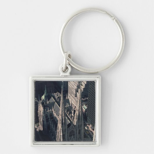 Uitzicht van de kathedraal van St. Patrick Sleutelhanger (Voorkant)