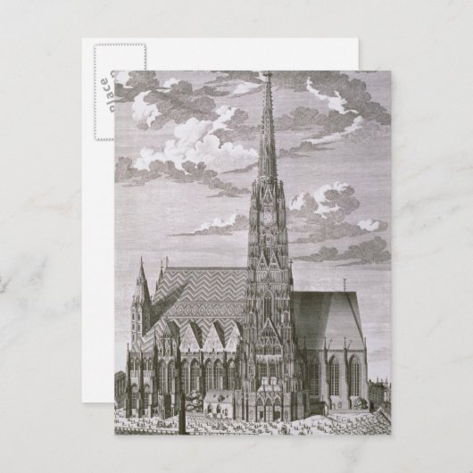Uitzicht van de kathedraal van St. Stephan Briefkaart (Voorkant / Achterkant)