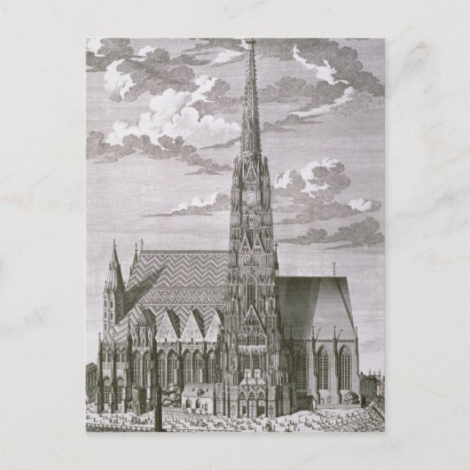 Uitzicht van de kathedraal van St. Stephan Briefkaart (Voorkant)