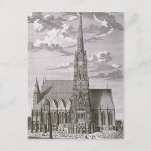Uitzicht van de kathedraal van St. Stephan Briefkaart