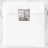 Uitzicht van de kathedraal van St. Stephan Vierkante Sticker (Tas)