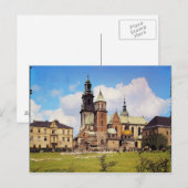 Uitzicht van de kathedraal van Wawel Briefkaart (Voorkant / Achterkant)