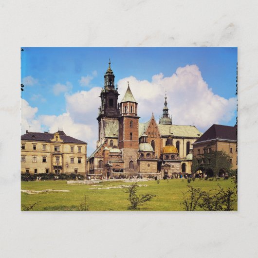 Uitzicht van de kathedraal van Wawel Briefkaart (Voorkant)