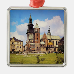 Uitzicht van de kathedraal van Wawel Metalen Ornament