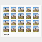Uitzicht van de kathedraal van Wawel Vierkante Sticker (Vel)