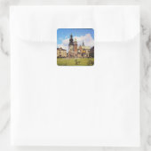 Uitzicht van de kathedraal van Wawel Vierkante Sticker (Tas)