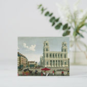 Uitzicht van de kerk Saint-Sulpice Briefkaart (Staand voorkant)
